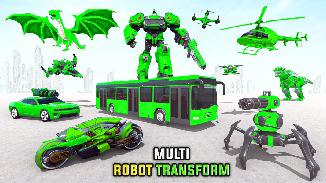 Flying Robot Transforming Game - عکس بازی موبایلی اندروید