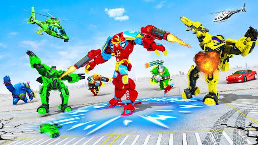 Bear Robot Car Transform: Flying Car Robot War - Gameplay image of android game