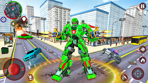 Incredible Robot Game Car Game - Gameplay image of android game