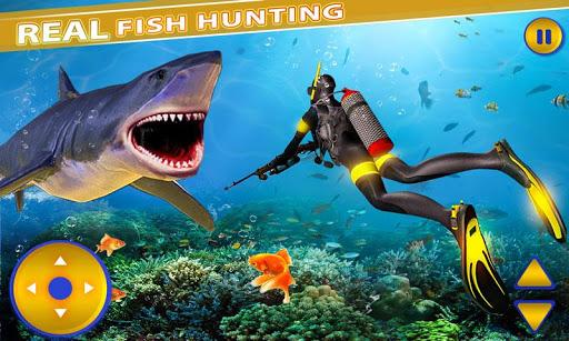 Underwater Fishing Shark Games - Image screenshot of android app