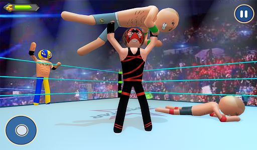Stickman wrestling Fight arena: Fighting Game - Gameplay image of android game