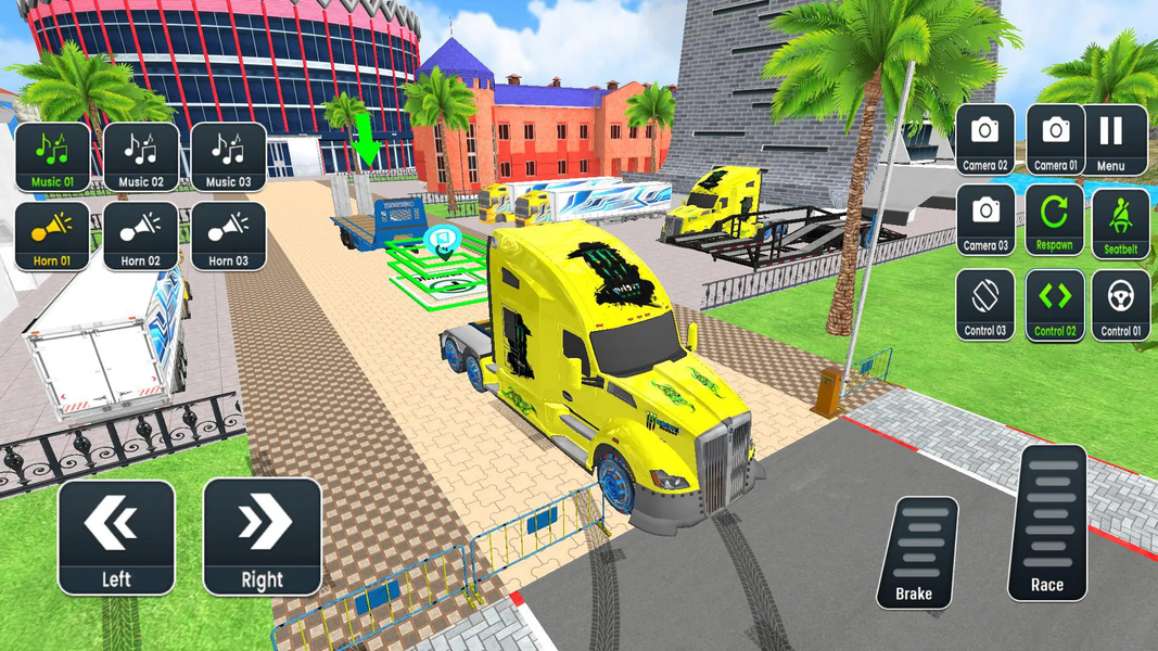 GL Open World Truck Driving 3D - Gameplay image of android game