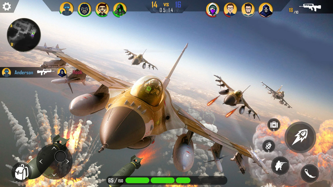 Modern Air Combat Jet Warplane - Gameplay image of android game