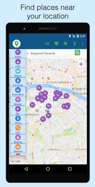 Locator - Find Places - عکس برنامه موبایلی اندروید