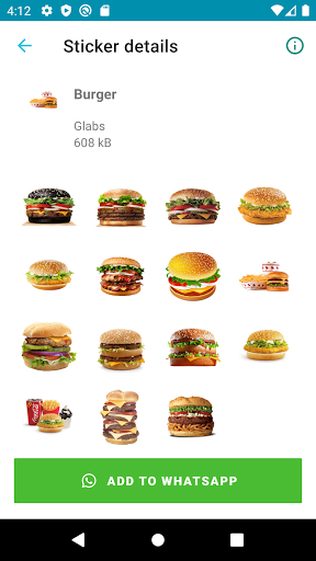 Food Stickers - Image screenshot of android app