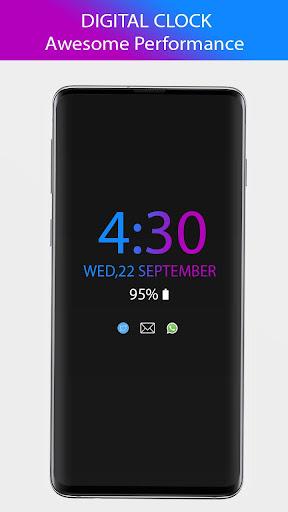 Always on display clock widget - Image screenshot of android app