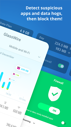 GlassWire Data Usage Monitor - Image screenshot of android app