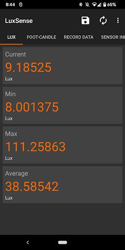 LuxSense - Pro Light Meter - Image screenshot of android app