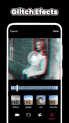 Glitch Video maker: VHS & Vaporwave Video Effects - Image screenshot of android app
