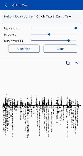 Glitch Text & Zalgo Text - عکس برنامه موبایلی اندروید