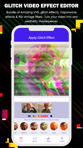 Glitch Video Effects - Editor - عکس برنامه موبایلی اندروید