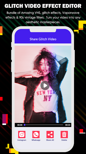 Glitch Video Effects - Editor - عکس برنامه موبایلی اندروید