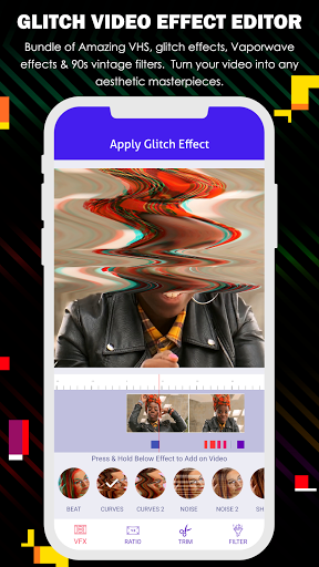 Glitch Video Effects - Editor - عکس برنامه موبایلی اندروید