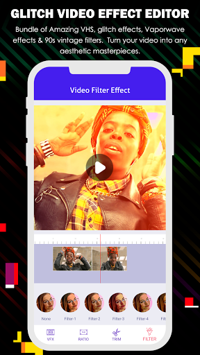 Glitch Video Effects - Editor - عکس برنامه موبایلی اندروید