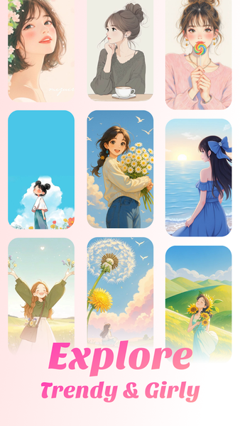 Aesthetic & Glitter Wallpapers - عکس برنامه موبایلی اندروید