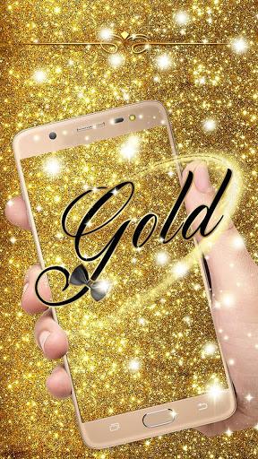 Glitter Gold Live Wallpaper Theme - black gold bow - عکس برنامه موبایلی اندروید