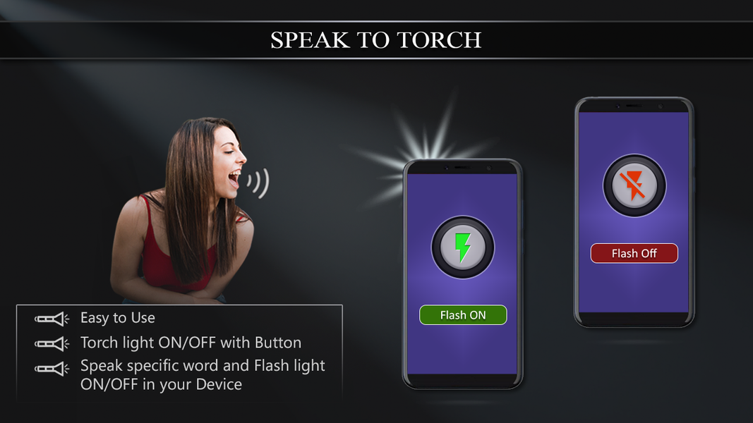 Speak to Torch Light - Clap - عکس برنامه موبایلی اندروید