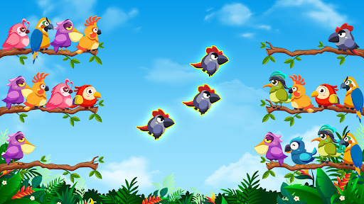 Bird Sort Color Puzzle Game - Image screenshot of android app