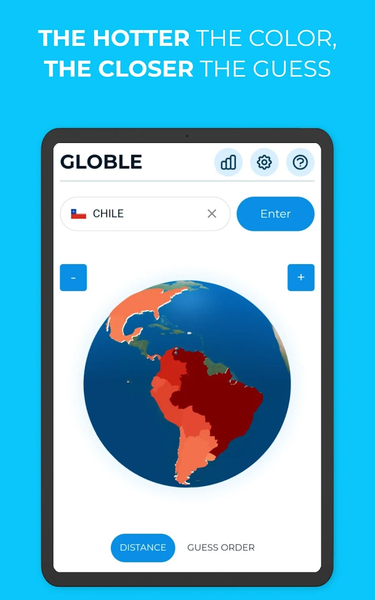 Globle - Guess the Country - Gameplay image of android game