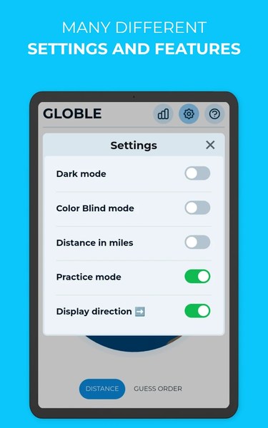 Globle - Guess the Country - Gameplay image of android game