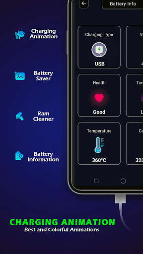 battery charging animation 3D - Image screenshot of android app