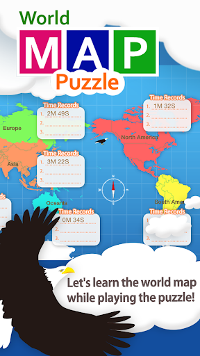 World Map Puzzle 168 Countries - عکس برنامه موبایلی اندروید
