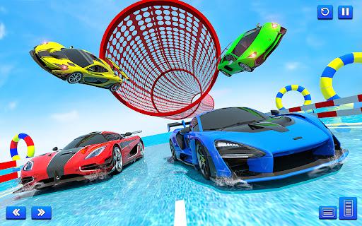 Water Surfing Car Stunt Games: Car Racing Games - Gameplay image of android game
