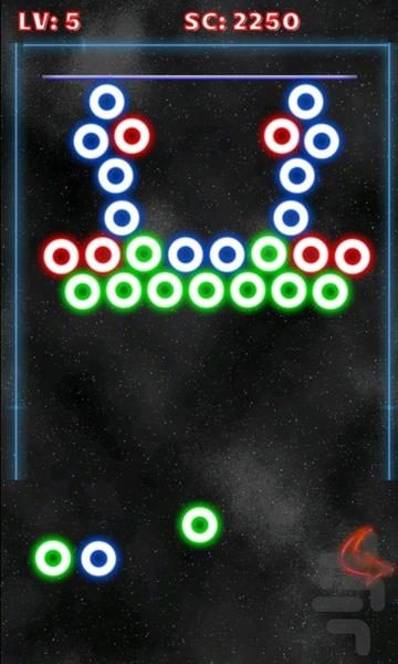 Glow Bubbles Shoot - Gameplay image of android game