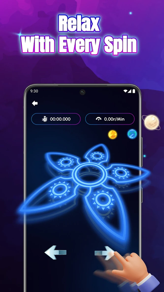Glow Spinner: Finger Draw Art - Image screenshot of android app