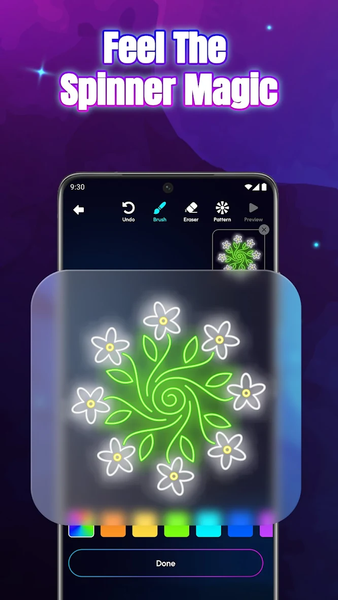 Glow Spinner: Finger Draw Art - Image screenshot of android app