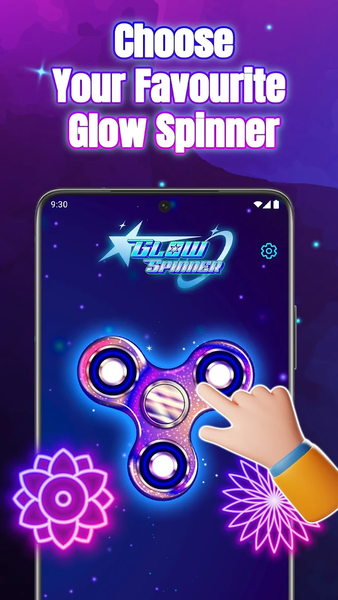Glow Spinner: Finger Draw Art - Image screenshot of android app