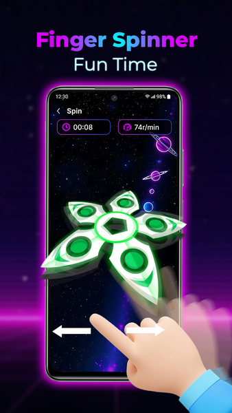 Glow Finger Spinner Doodle Art - عکس برنامه موبایلی اندروید