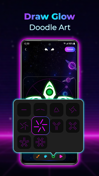 Glow Finger Spinner Doodle Art - عکس برنامه موبایلی اندروید