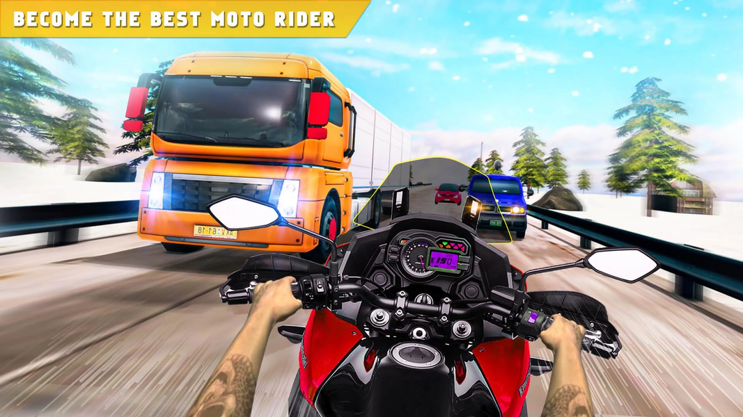 Highway Traffic Bike Race Moto - Gameplay image of android game