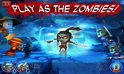 SAMURAI vs ZOMBIES DEFENSE - Gameplay image of android game