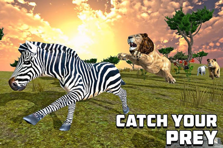 Lion Games 3D Lion Simulator - Gameplay image of android game