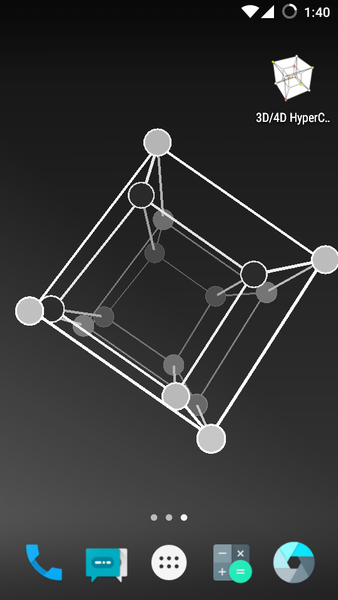 3D/4D HyperCube B&W Free - Image screenshot of android app