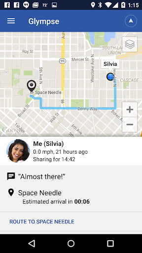 Glympse - Share GPS location - عکس برنامه موبایلی اندروید