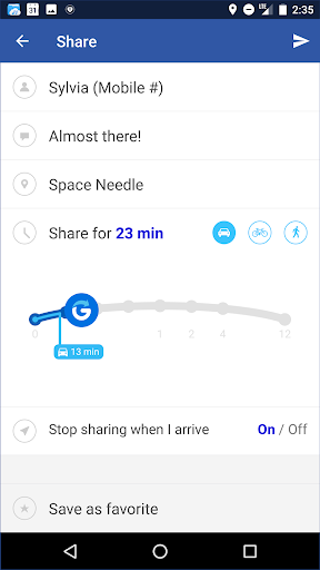 Glympse - Share GPS location - عکس برنامه موبایلی اندروید