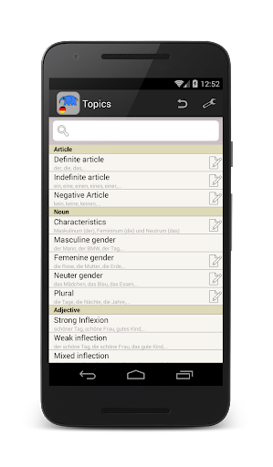 Deutsche Grammatik - Image screenshot of android app
