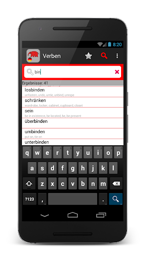 14000 German verbs - Image screenshot of android app
