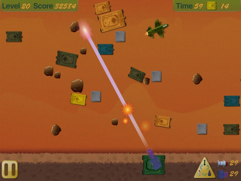 Shooting Tanks - Gameplay image of android game
