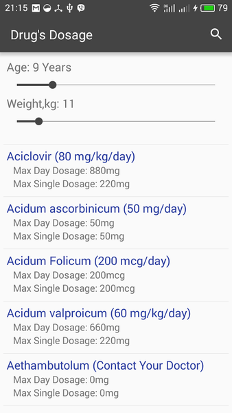 Drug Dose - Image screenshot of android app