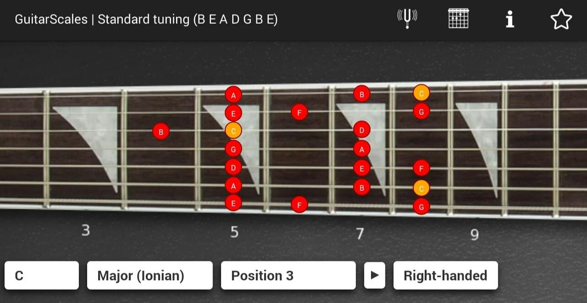 GuitarScales (7 strings) - Image screenshot of android app