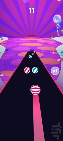 بازی امتیازی حرکت توپ موزیکال - Gameplay image of android game