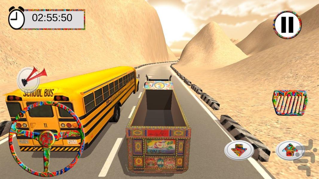 بازی ماشین راننده کامیون - Gameplay image of android game