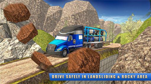 US Police Offroad Car Transporter Truck Driver - Image screenshot of android app