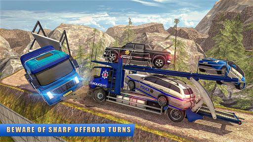 US Police Offroad Car Transporter Truck Driver - Image screenshot of android app