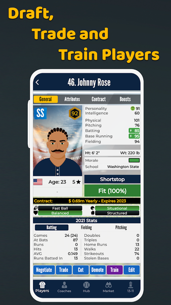 Ultimate Baseball GM 2024 - Gameplay image of android game