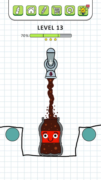 Fill The Bottle: Draw Line - عکس بازی موبایلی اندروید